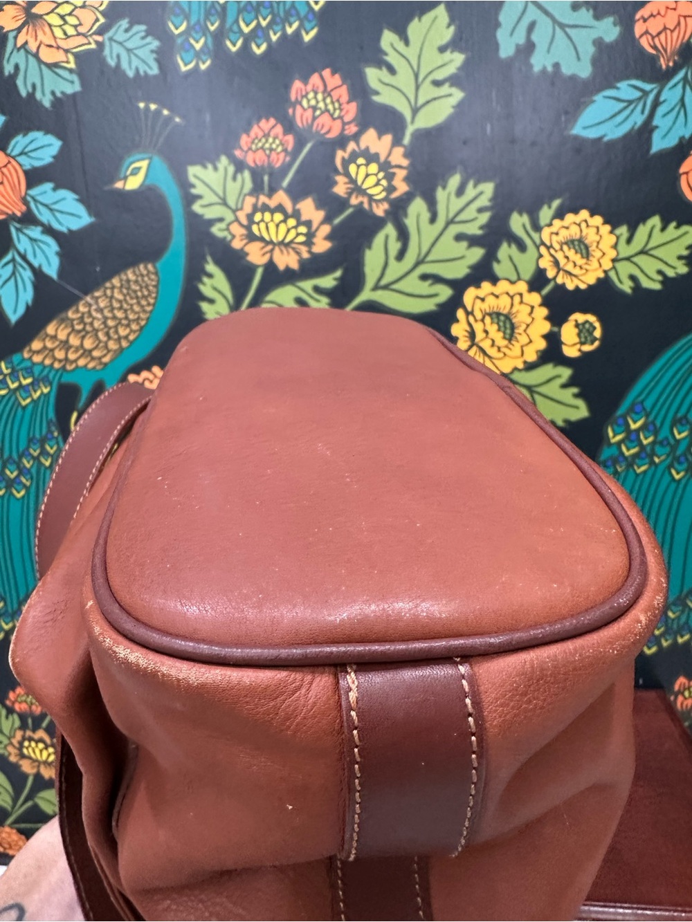 Vintage Bally Brown Leather Drawstring Backpack Made in Italy - Picture 8 of 13